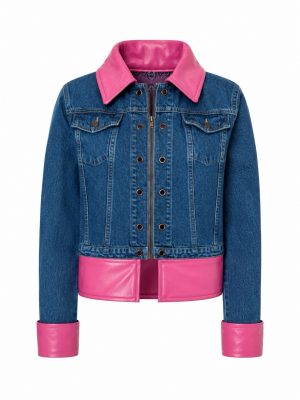 Mosaic Jacket mit Add-on Denim Leather signature pink