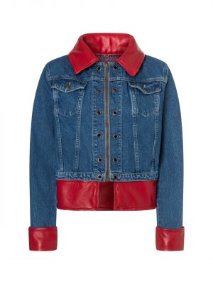 Mosaic Jacket mit Add-on Leather Vibe Cherry Red