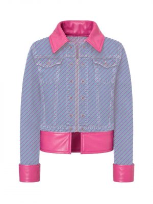 Add-on Denim Leather Signatur pink