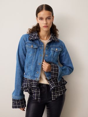 Mosaic Jacket mit Add-on Denim Boucle