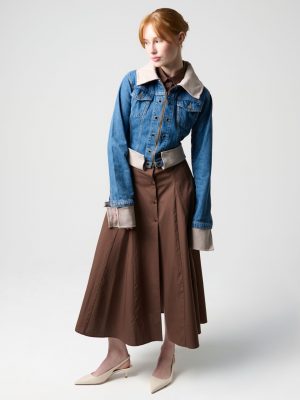 Mosaic Jacket mit Add-on Leinen Sand
