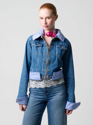 Mosaic Jacket mit Add-on Sky blue