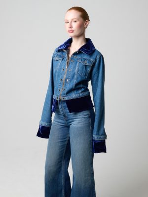 Mosaic Jacket mit Add-on Denim Velvet Royal Blue