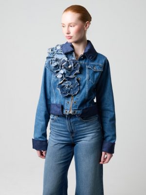 Jeansblumenband