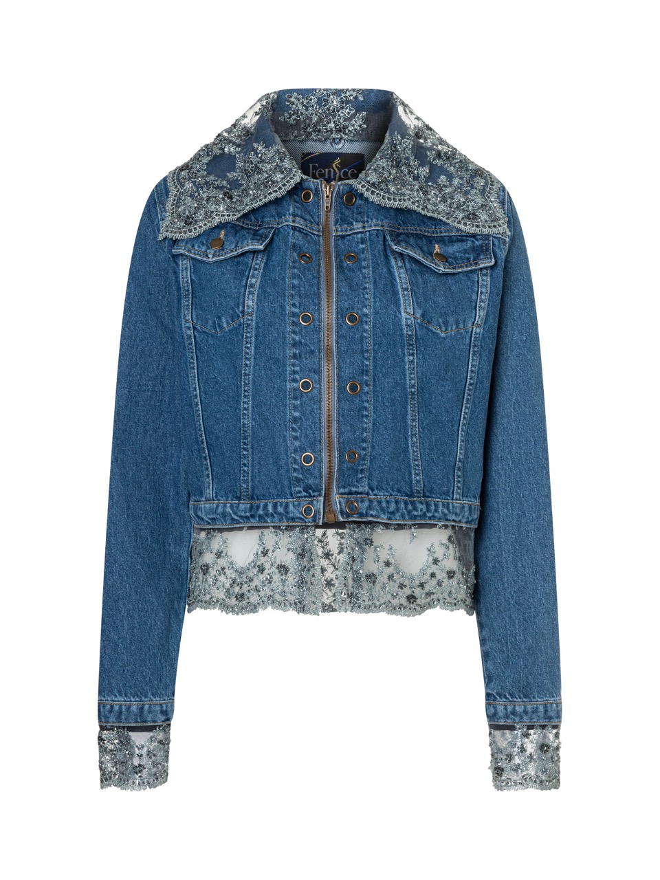 Mosaic Jacket mit Add-on Couture Spitze