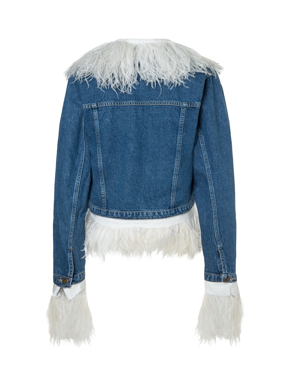 Mosaic Jacket mit Add-on Denim & Feather chic / Strauss Weiss – Bild 3