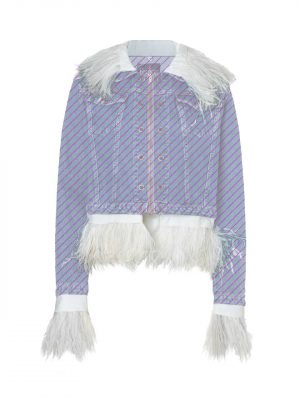 Add-on Denim & Feather chic / Strauss Weiss