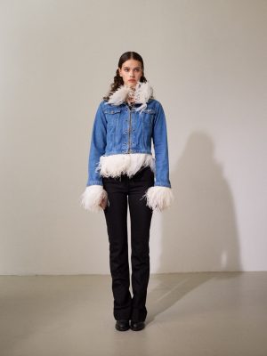 Mosaic Jacket mit Add-on Denim & Feather chic / Strauss Weiss