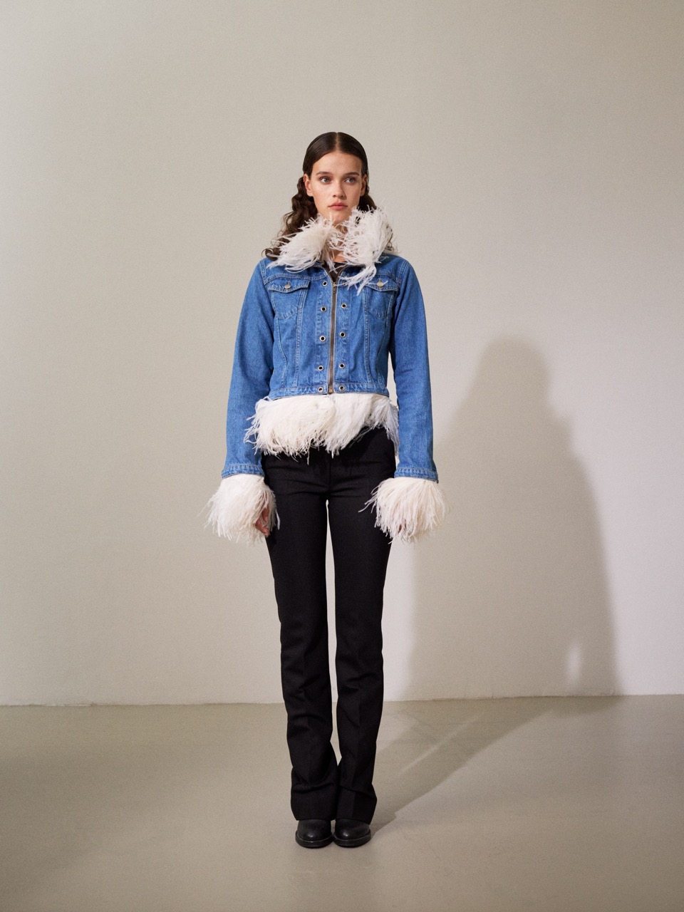 Mosaic Jacket mit Add-on Denim & Feather chic / Strauss Weiss