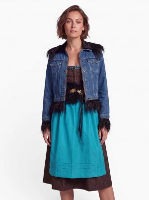 Mosaic Jacket mit Add-on Denim & Feather chic / Strauss Schwarz