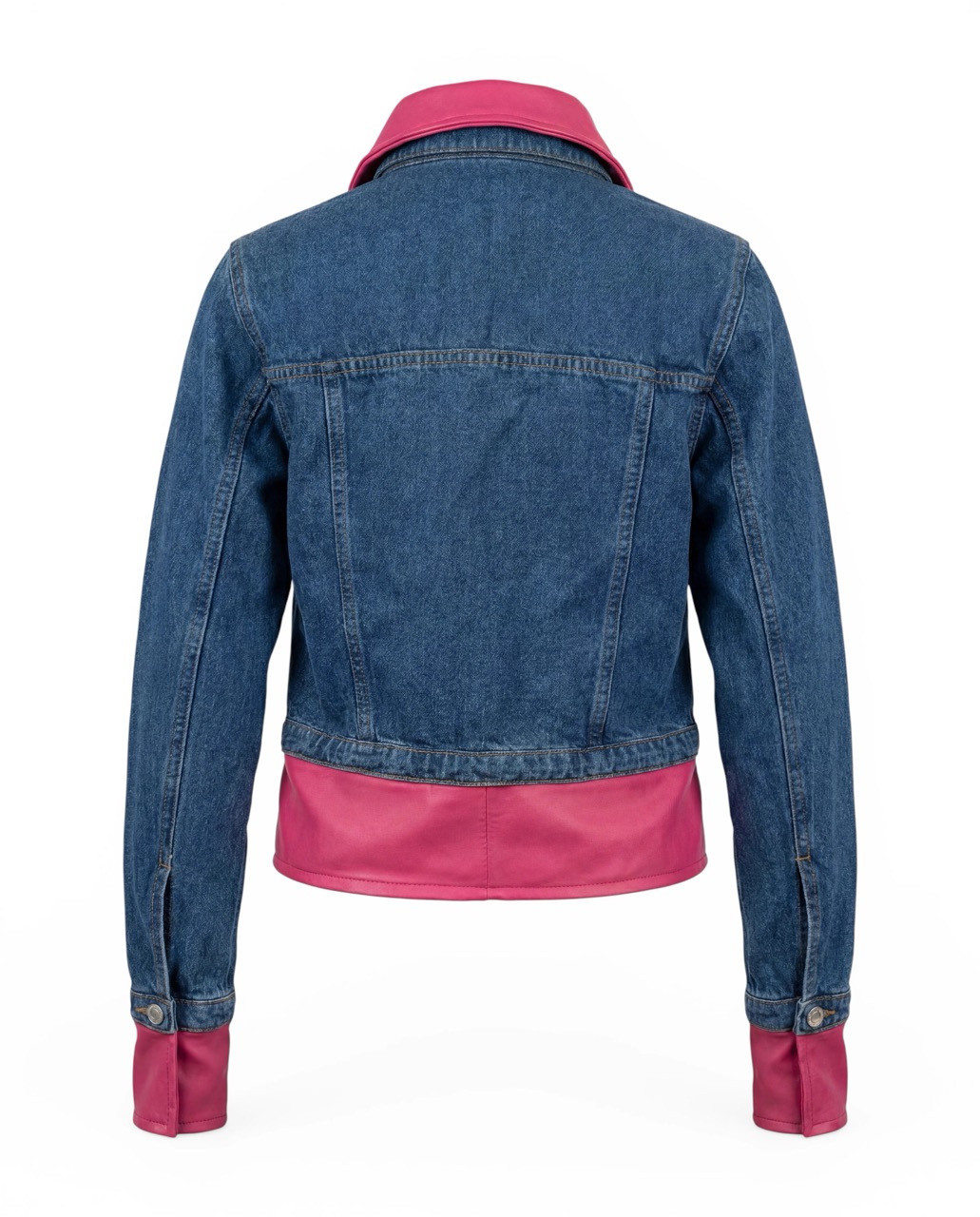 Mosaic Jacket mit Add-on Denim Leather signature pink – Bild 3